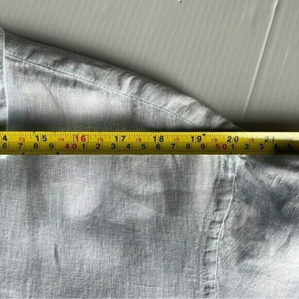 ZARA LINEN SHIRT SKY BLUE SIZE M  | 4702/262/403 Ptp 23" 100% Linen - Picture 2 of 5
